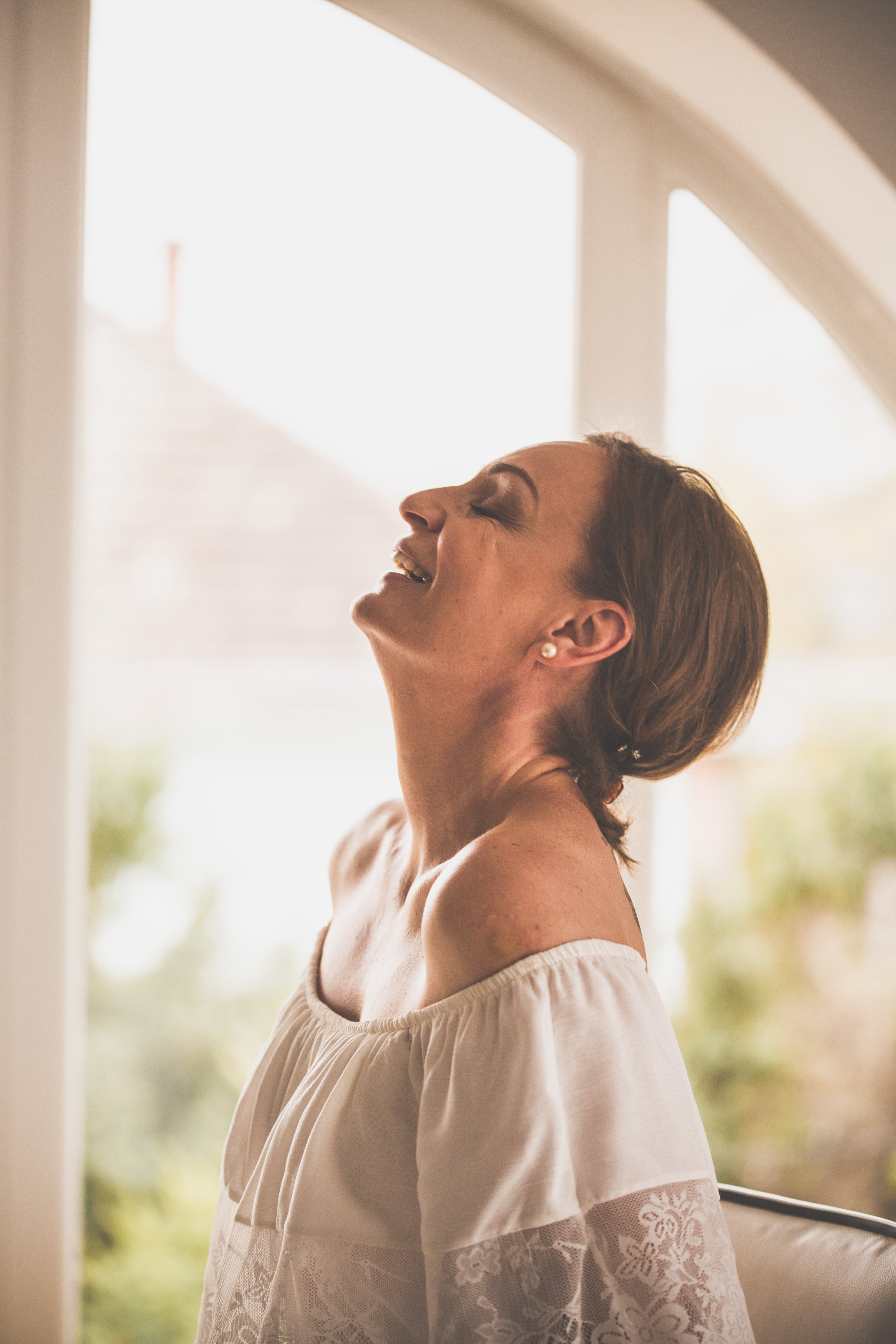 Smiling confidant woman